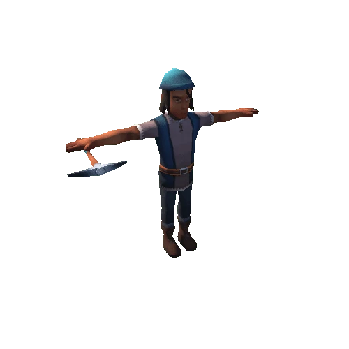 Male Peasant 05F-Pickaxe